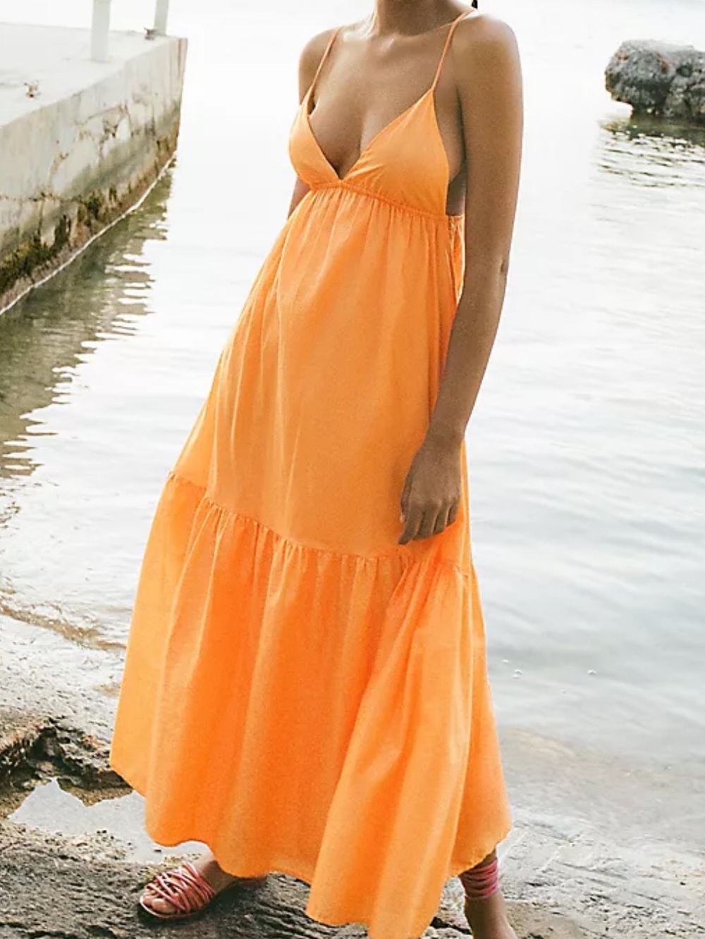 NWT Anthro Faithfull Dress Wilonna Midi Ruffle Summer Festival Flowy Babydoll